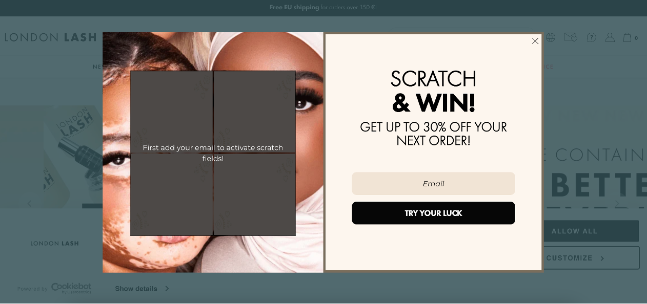 London Lash gamified marketing campaign example